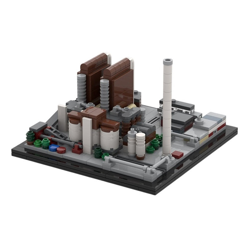 Frankfurt Power Plant Industrial Skyline Building Kit | LEGO-Compatible MOC - 2