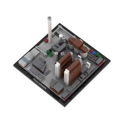 Frankfurt Power Plant Industrial Skyline Building Kit | LEGO-Compatible MOC - 3