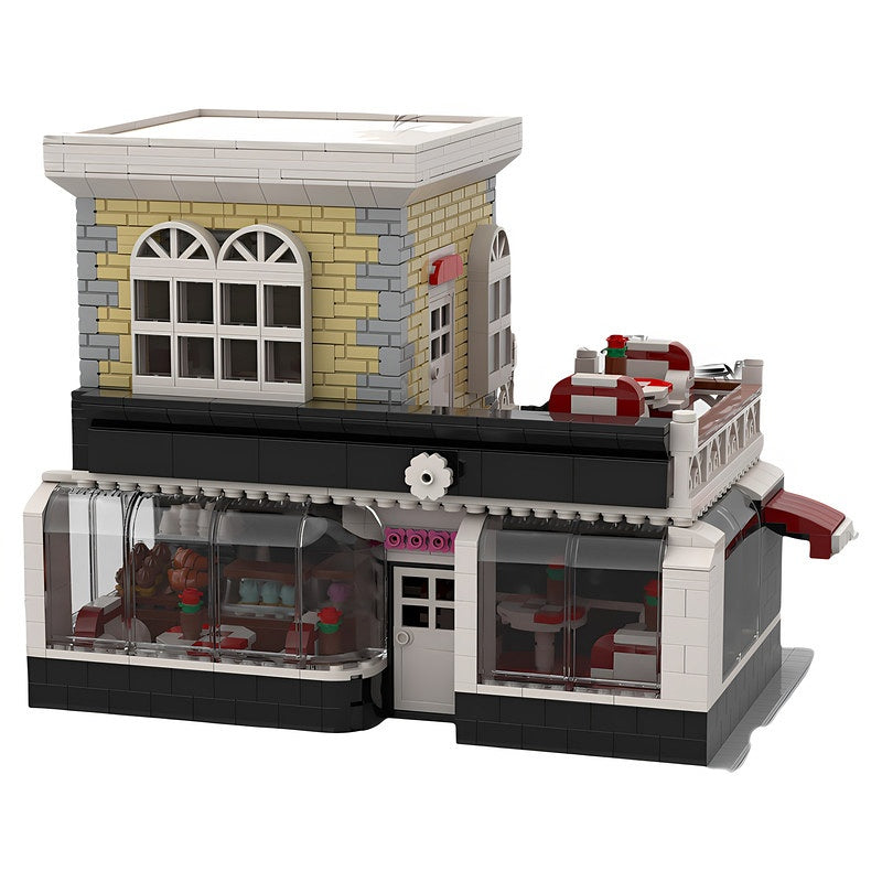 French Cafe & Cake Shop Modular MOC Building Kit - 2