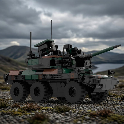 French EBRC 6x6 Armored Recon Vehicle MOC Building Kit - 2