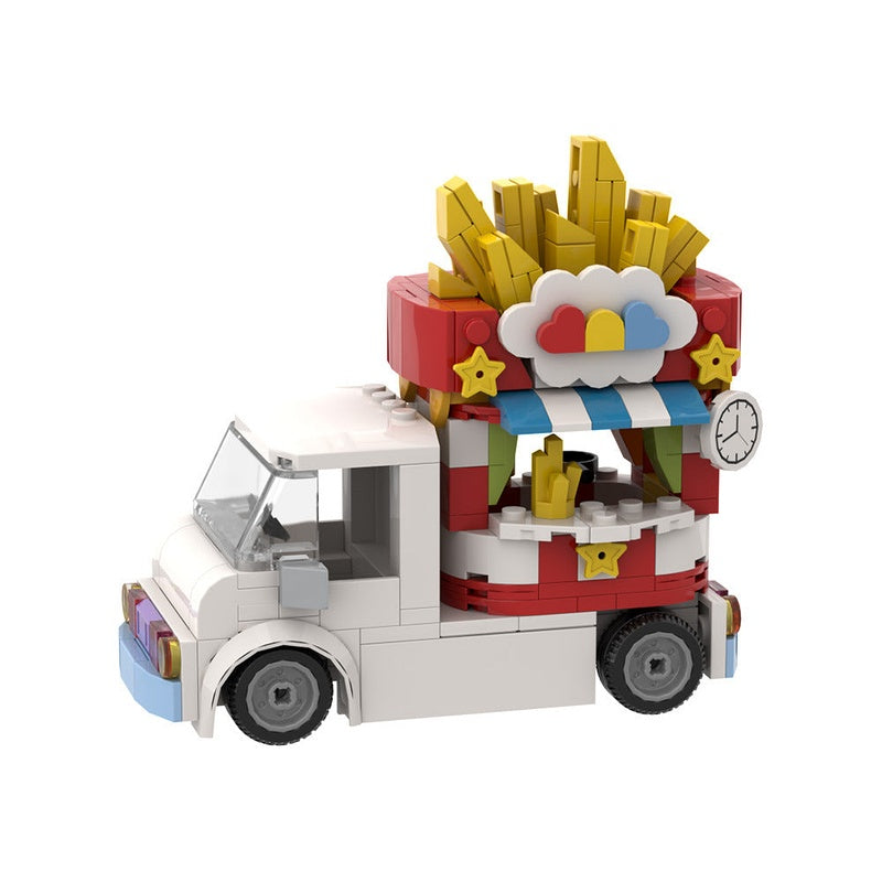 French Fries Truck MOC Building Kit | Street Food Vehicle Model - 3