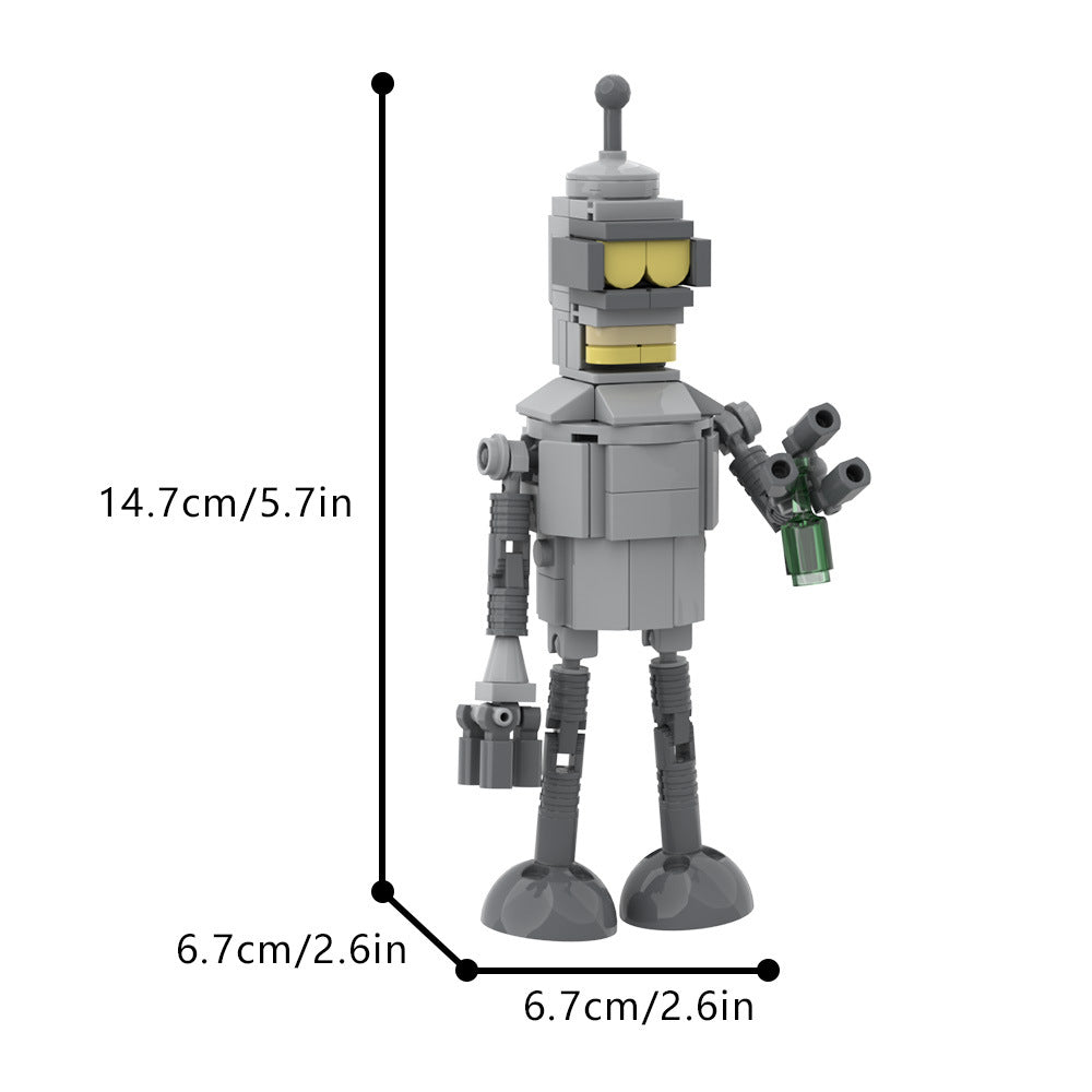 futurama bender building set | lego compatible - 4