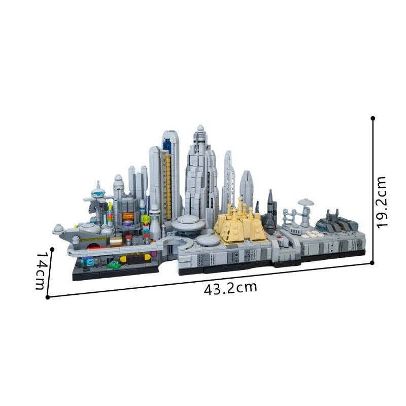 Futuristic Capital Skyline MOC Building Kit | Sci-Fi City Architecture - 5
