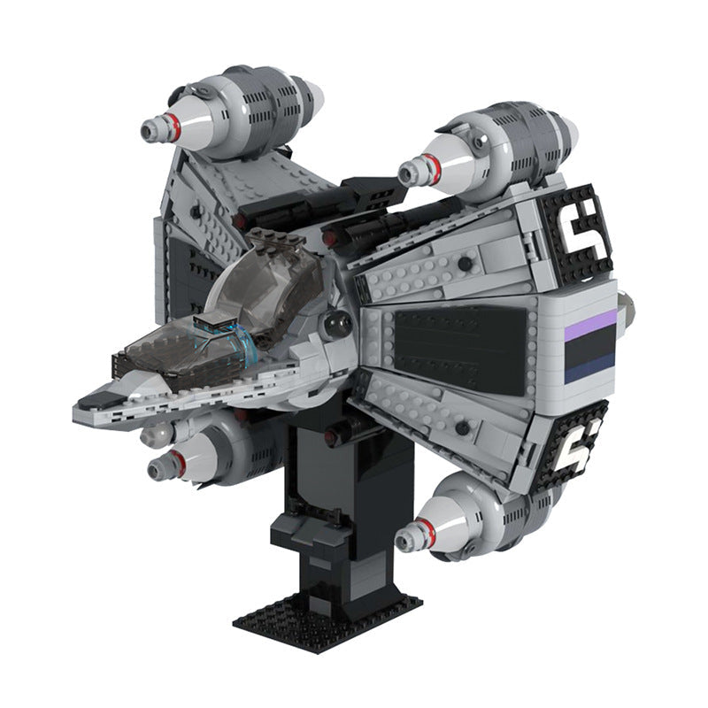 Futuristic Gunstar-Inspired Starfighter Building Kit | LEGO-Compatible MOC - 1