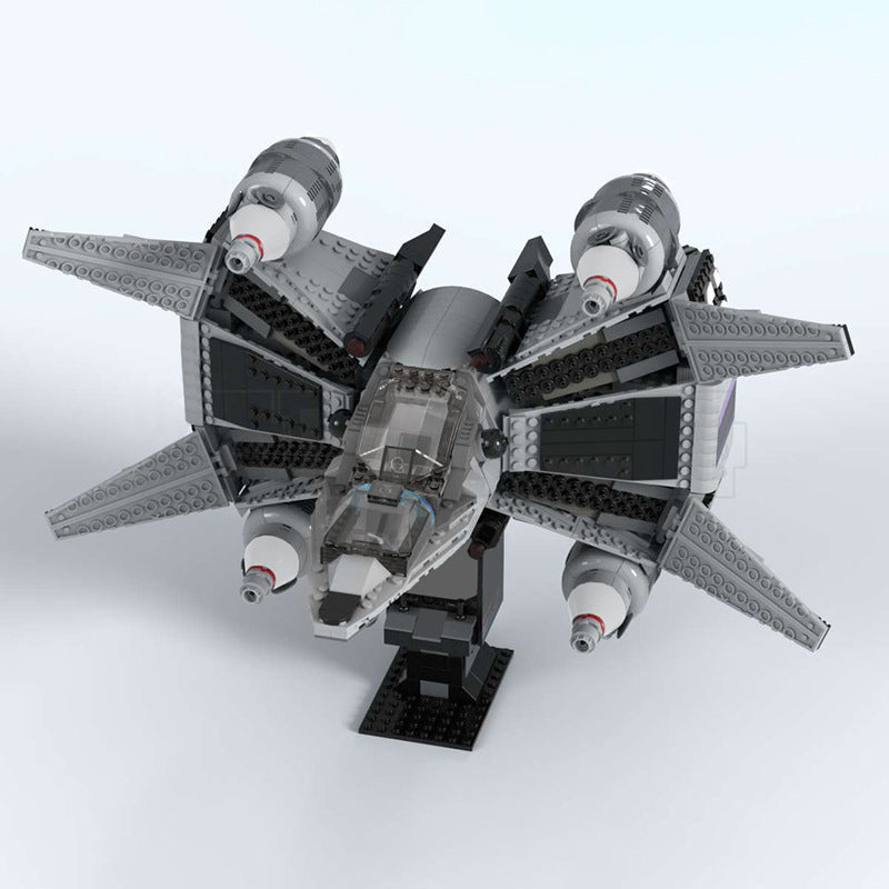 Futuristic Gunstar-Inspired Starfighter Building Kit | LEGO-Compatible MOC - 3