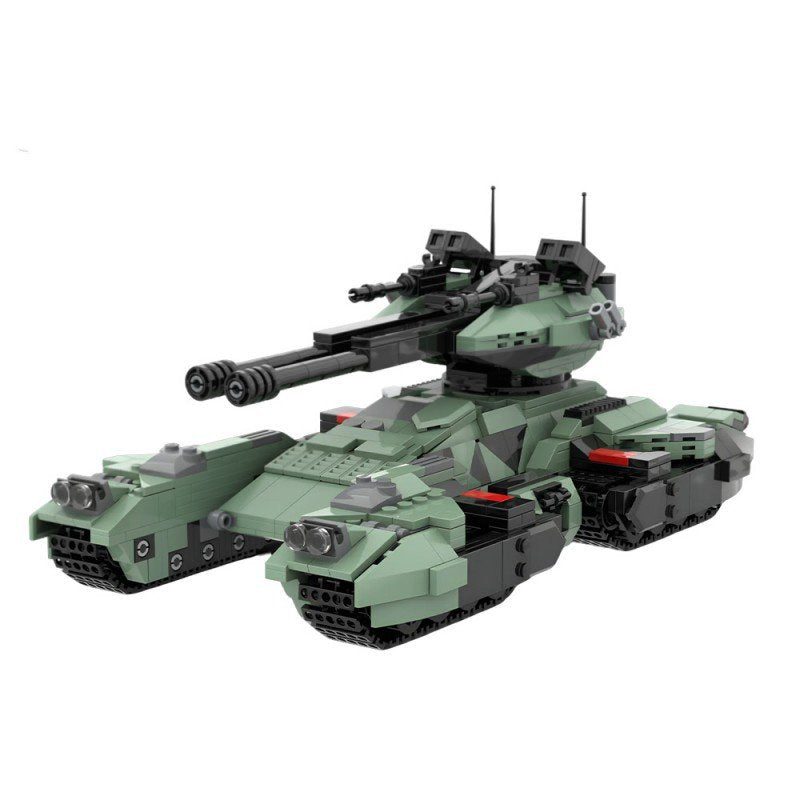Futuristic Heavy Multi-Track Battle Tank Building Kit | LEGO-Compatible MOC - 1