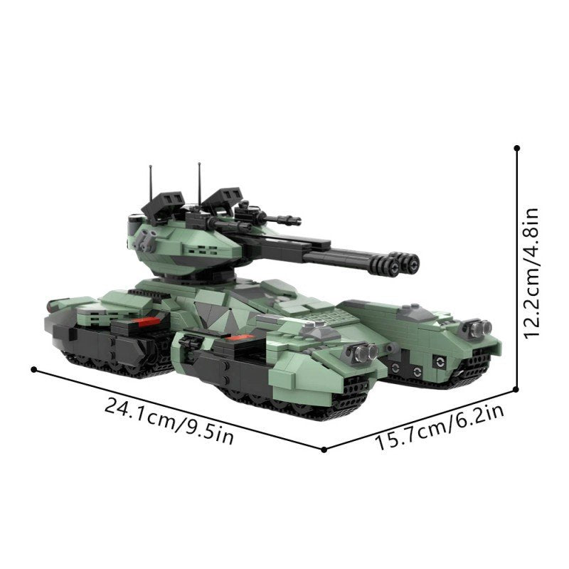 Futuristic Heavy Multi-Track Battle Tank Building Kit | LEGO-Compatible MOC - 4