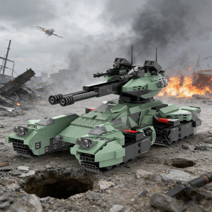 Futuristic Heavy Multi-Track Battle Tank Building Kit | LEGO-Compatible MOC - 5