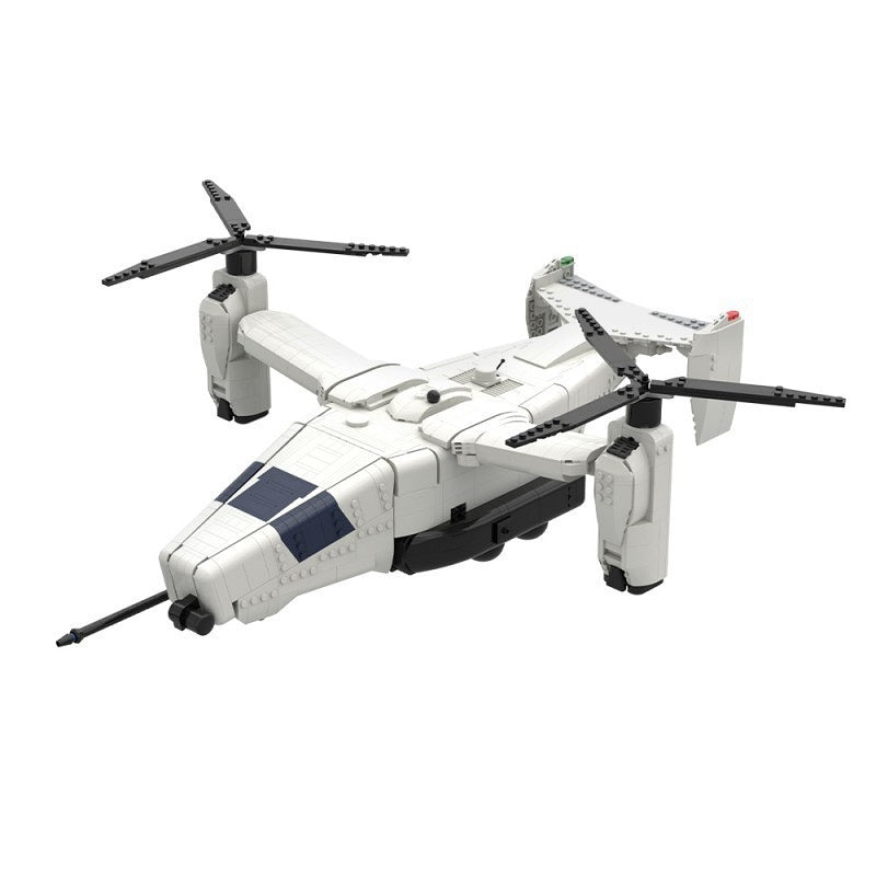Futuristic Multirole Aerial Vehicle MOC Building Kit | Twin-Rotor Concept - 1