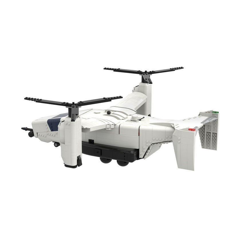 Futuristic Multirole Aerial Vehicle MOC Building Kit | Twin-Rotor Concept - 4