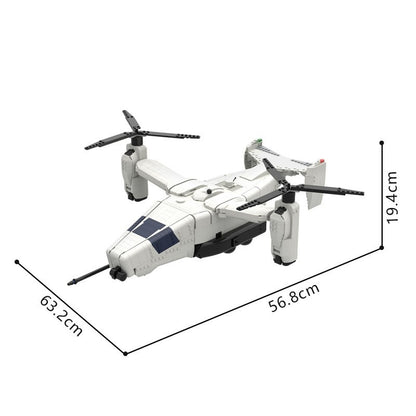 Futuristic Multirole Aerial Vehicle MOC Building Kit | Twin-Rotor Concept - 5