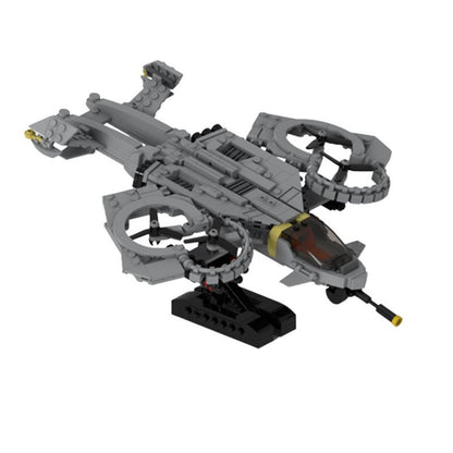 Futuristic Quad Rotor Sea Assault Helicopter Building Kit | LEGO-Compatible MOC - 2