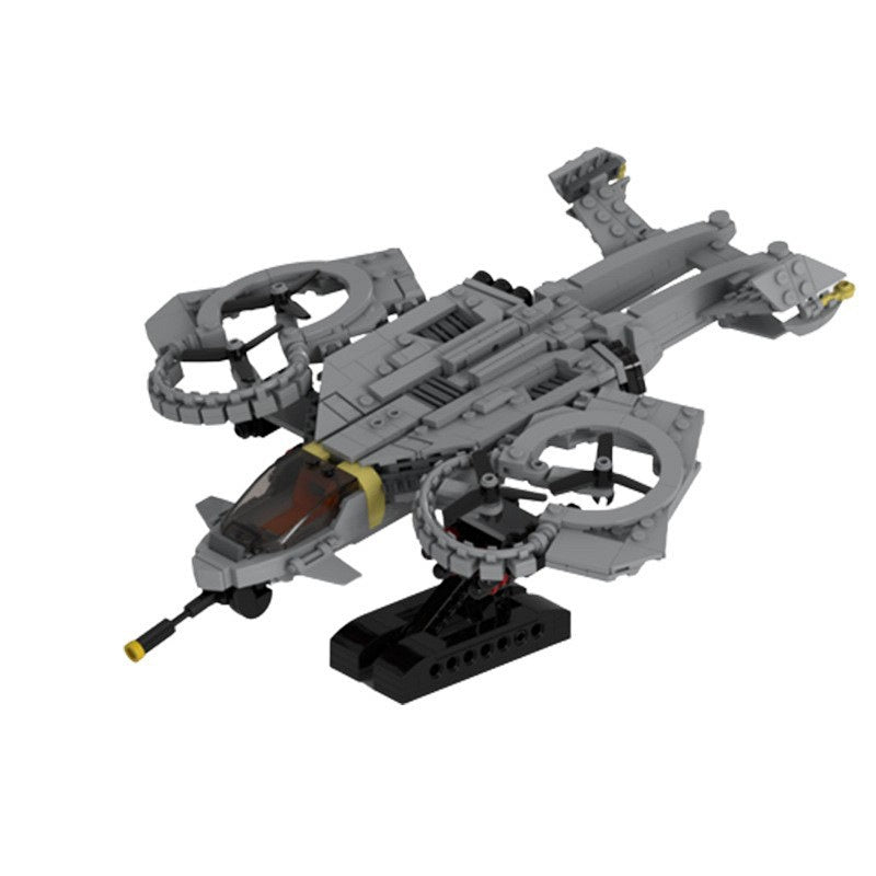 Futuristic Quad Rotor Sea Assault Helicopter Building Kit | LEGO-Compatible MOC - 3