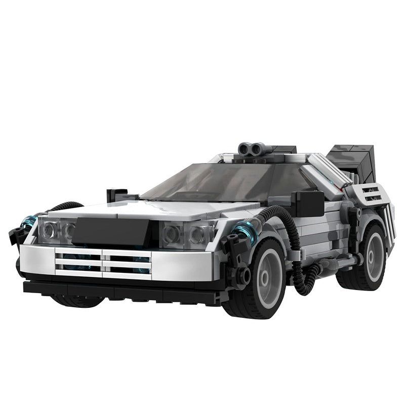 Futuristic Time Travel Car Building Kit | 8-Wide LEGO-Compatible MOC - 2