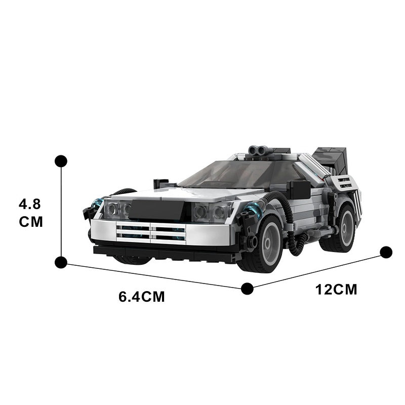 Futuristic Time Travel Car Building Kit | 8-Wide LEGO-Compatible MOC - 3