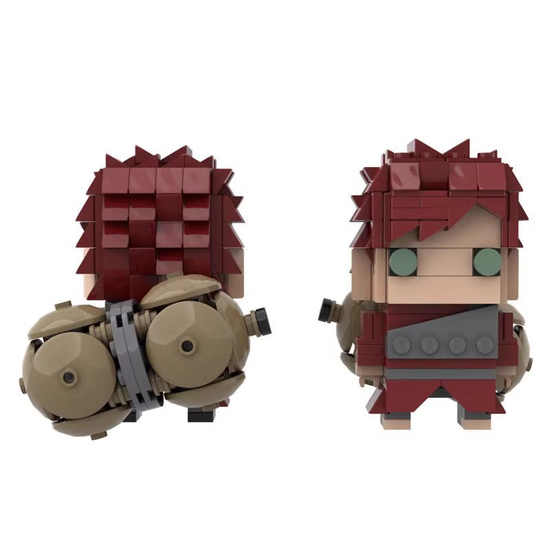 gaara brickheadz building set | naruto moc | lego-compatible - 4
