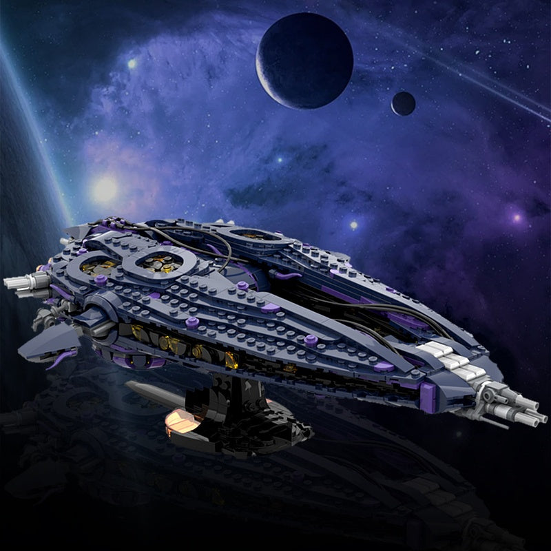 Galactic Bio-Organic Hive Capital Ship Building Kit | Midi Scale | LEGO-Compatible MOC - 3