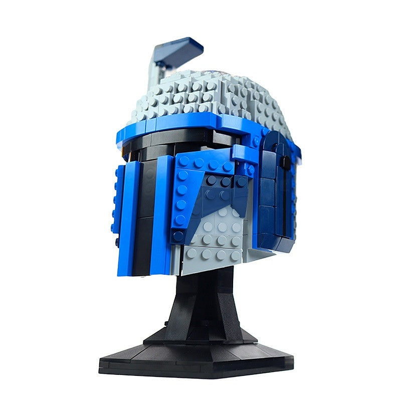 Galactic Bounty Hunter Helmet Bust MOC Display Building Kit - 1