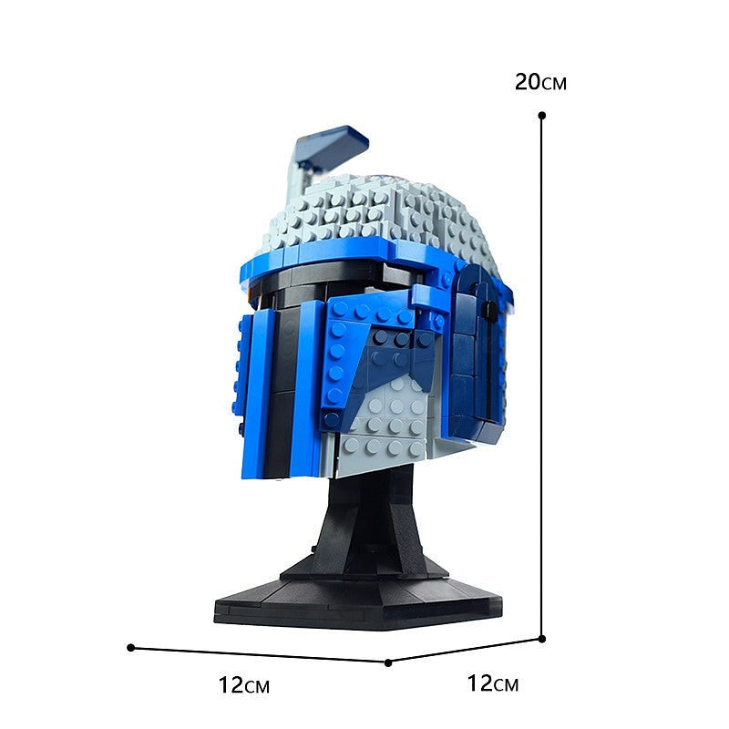 Galactic Bounty Hunter Helmet Bust MOC Display Building Kit - 2