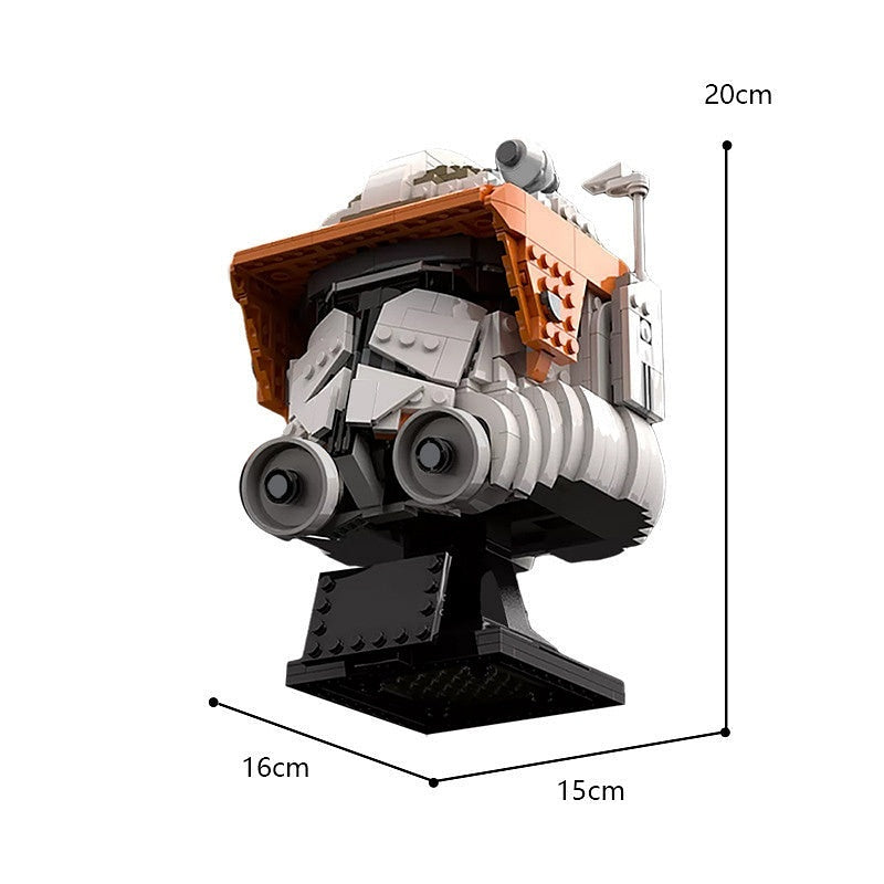 Galactic Commander Display Helmet MOC Building Kit Sci-Fi Helmet Model - 3