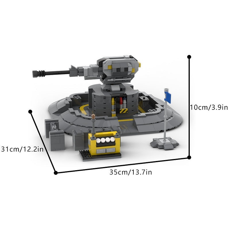 Galactic Defense Artillery MOC Building Kit - Sci-Fi Military Cannon Model - 3