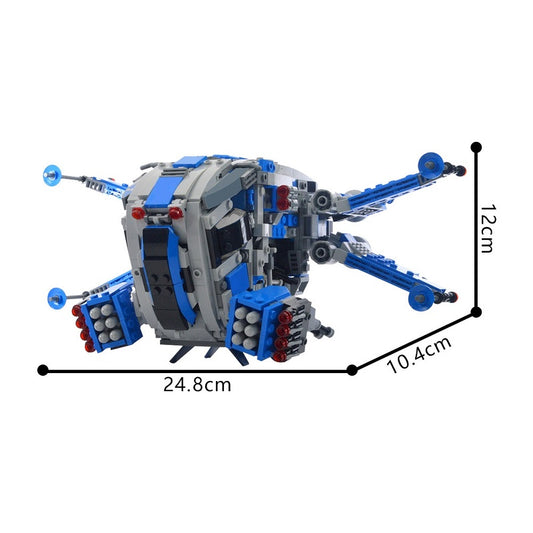 Galactic Fighter Dropship Building Kit | LEGO-Compatible MOC - 1