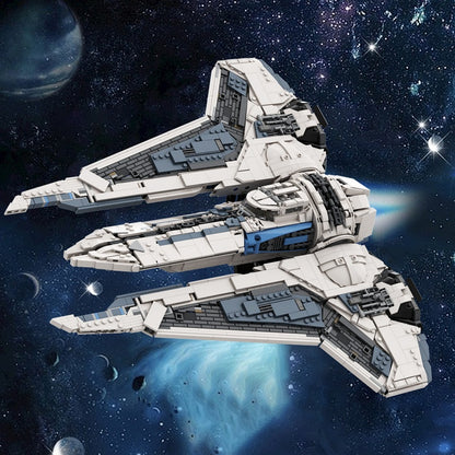 Galactic Hunter Gauntlet Fighter Space Transport Building Kit | LEGO-Compatible MOC - 1