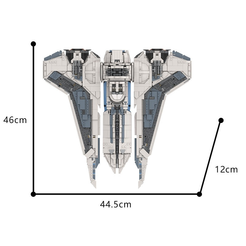 Galactic Hunter Gauntlet Fighter Space Transport Building Kit | LEGO-Compatible MOC - 4