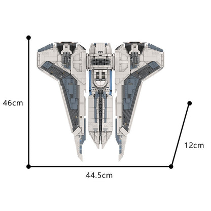 Galactic Hunter Gauntlet Fighter Space Transport Building Kit | LEGO-Compatible MOC - 4