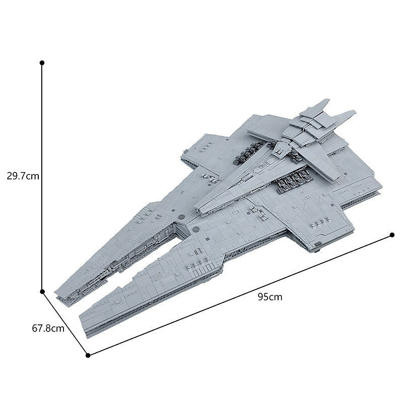 Galactic Imperial Dreadnought MOC Capital Ship Building Kit - 2