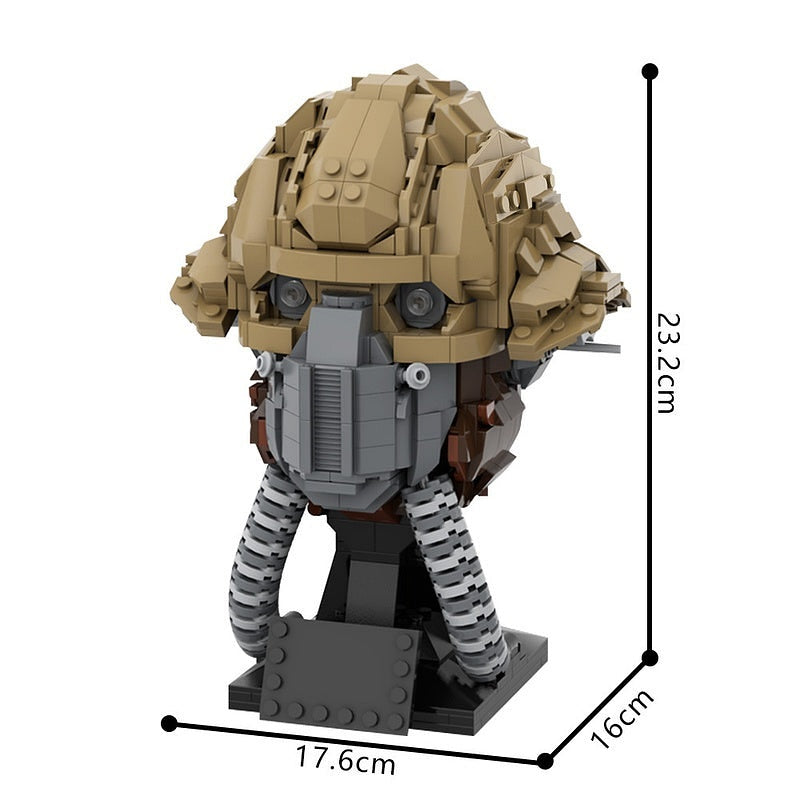 Galactic Rebel Fighter Helmet MOC Sci-Fi Character Building Kit - 6