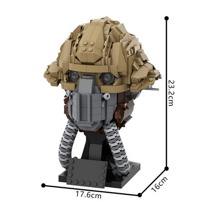 Galactic Rebel Fighter Helmet MOC Sci-Fi Character Building Kit - 6