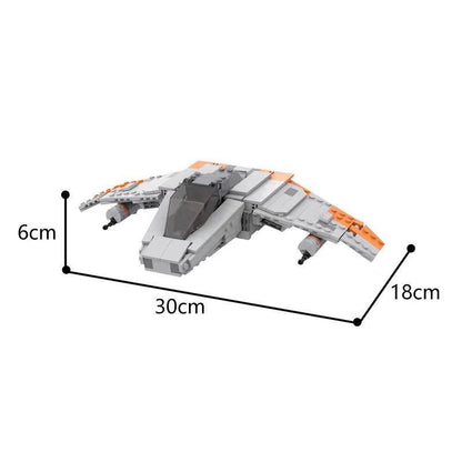 Galactic Resistance Starfighter Building Kit | LEGO-Compatible MOC - 1