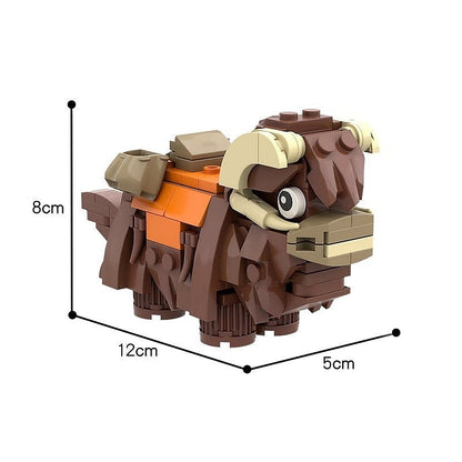 Galactic Shaggy Horned Desert Beast MOC Building Kit | Alien Creature Model - 3
