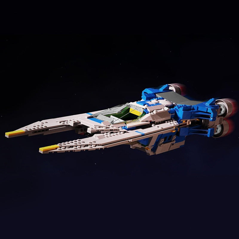 Galaxy Wing-Fold Transport Shuttle Building Kit | LEGO-Compatible MOC - 2