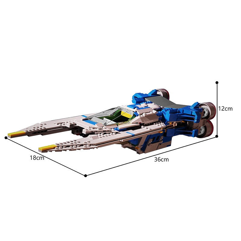 Galaxy Wing-Fold Transport Shuttle Building Kit | LEGO-Compatible MOC - 5