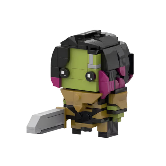 gamora brickheadz building set | marvel moc | lego-compatible - 1