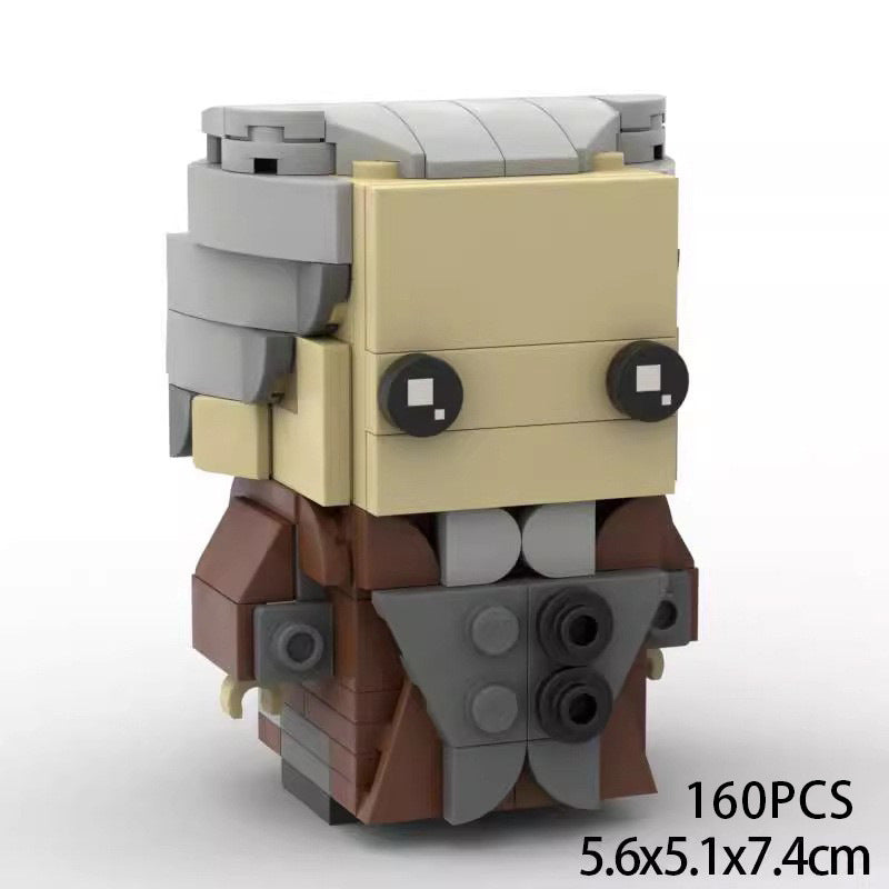 garrick ollivander brickheadz moc building set | harry potter | compatible with lego - 1