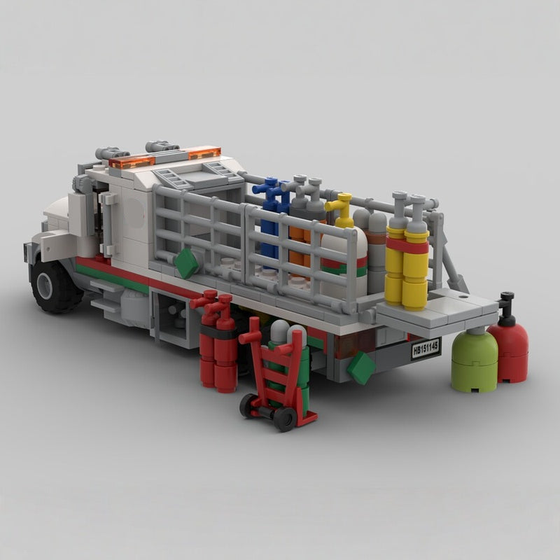 Gas Cylinder Delivery Truck MOC Building Kit - 4