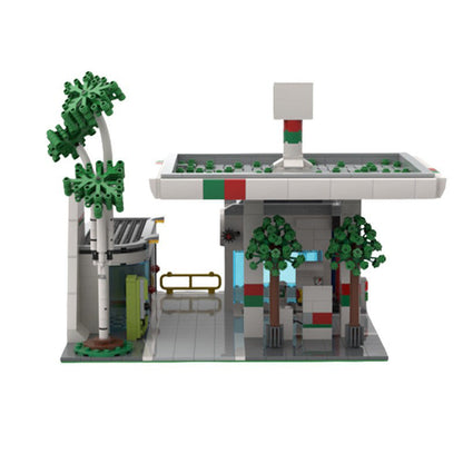 Gas Station Building Kit | LEGO-Compatible MOC - 3