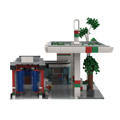 Gas Station Building Kit | LEGO-Compatible MOC - 4