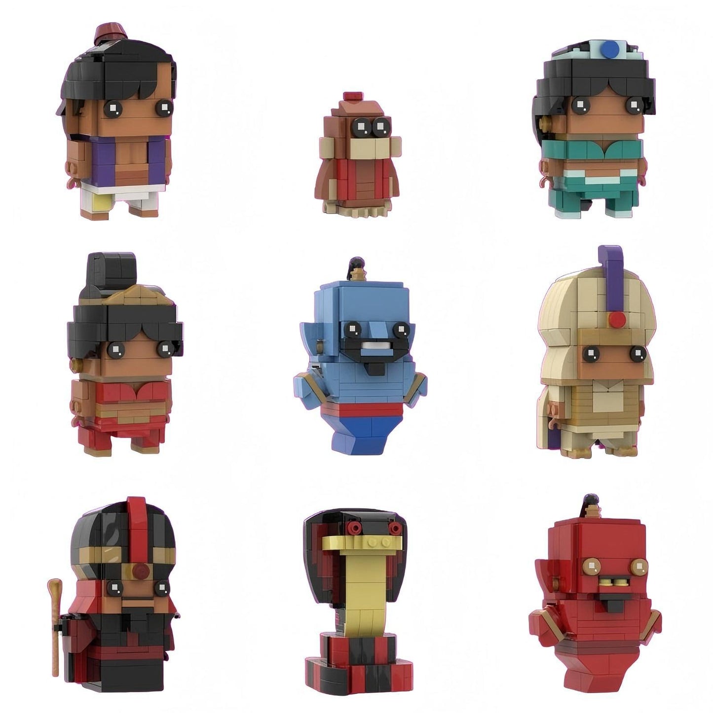 genie brickheadz building kit | aladdin | moc-81625 - 1