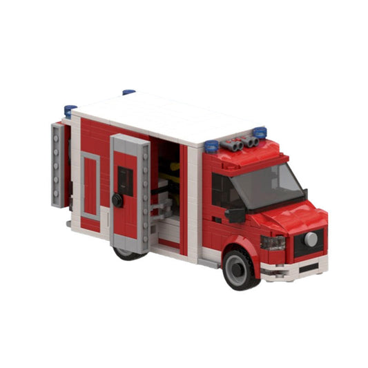 German Ambulance Building Kit | LEGO-Compatible MOC - 1