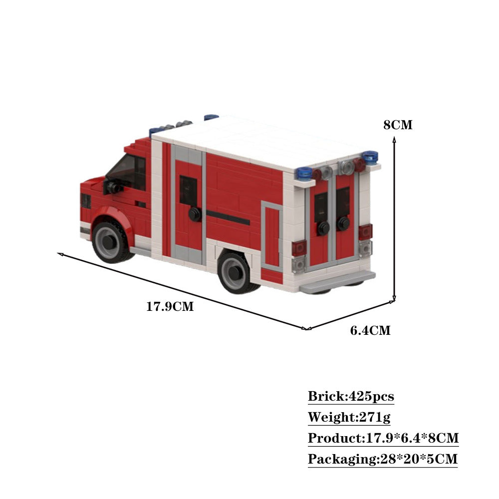 german ambulance building set | moc-52947 - 4