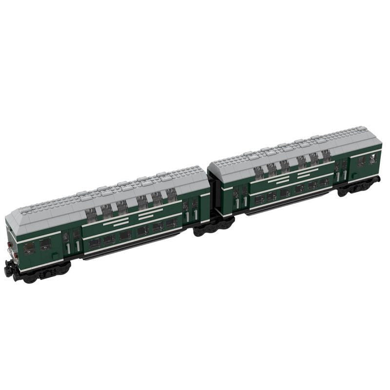 German Doppelstockwagen Train Car MOC Building Kit Double-Decker Wagon - 1