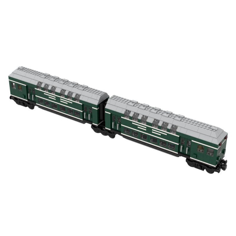 german doppelstockwagen train car vagon building set | moc-139977 - 2