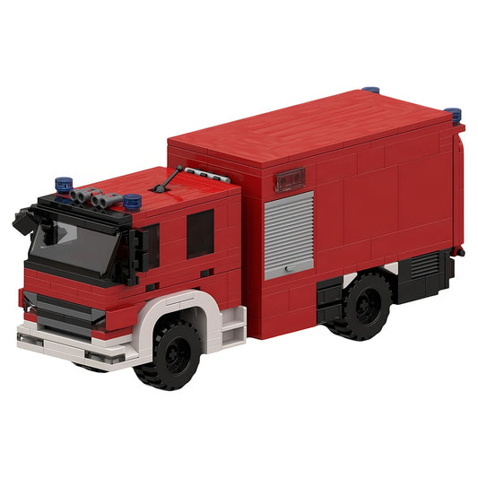 German Fire Logistics Truck MOC Building Kit - 1