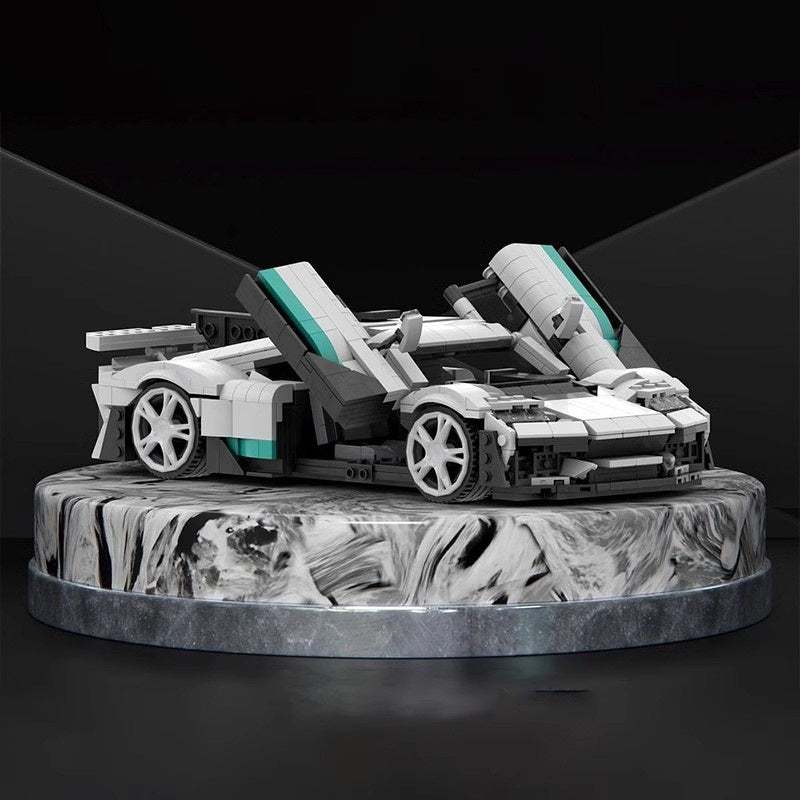 German Hybrid Hypercar Building Kit | 1:16 Scale LEGO-Compatible MOC - 1