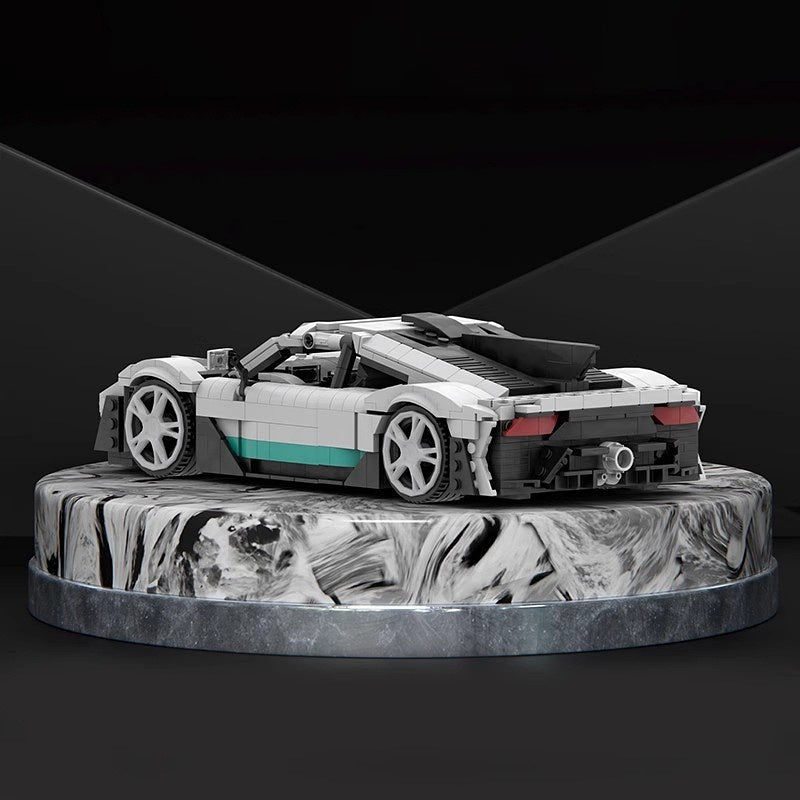 German Hybrid Hypercar Building Kit | 1:16 Scale LEGO-Compatible MOC - 2