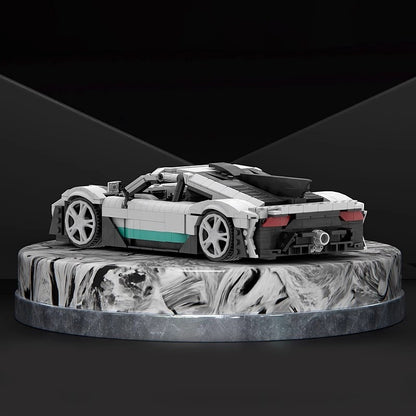 German Hybrid Hypercar Building Kit | 1:16 Scale LEGO-Compatible MOC - 2